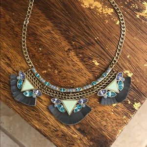 Silpada K&R brass & leather necklace.